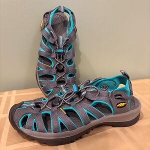 KEEN Women's Whisper Sandals, Dark Shadow/Ceramic size 6.5